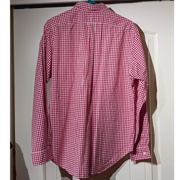 Ralph Lauren Classic Fit Red Gingham Check Cotton Button Down Shirt Mens Size L - Picture 2 of 10